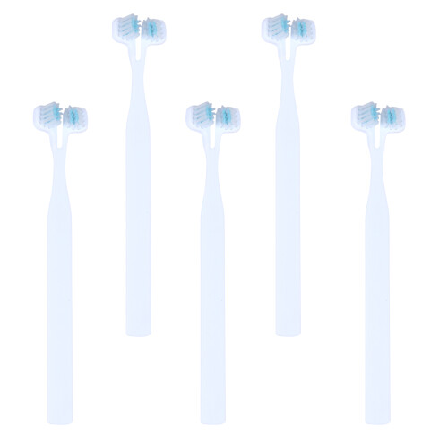 5Ud Cepillo Dental Para Mascotas Con Mango Ergonómico