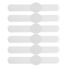 6Stk Weiße Blank Slap Wristbands Aus PVC Für DIY Partys Und Basteln