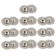 10Ud Accesorios Broches Plata Nieve Duraderos Y Elegantes