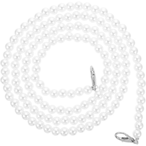 Silberne Perlenkette Handtaschen Riemen