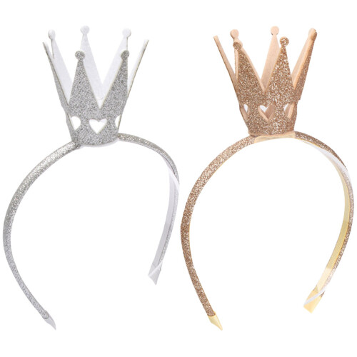 2St Glanzende Kroon Haaraccessoires 8-12 Jaar