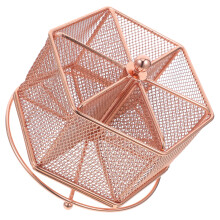 Eleganter Rosegoldener Schreibtisch Organizer Aus