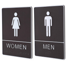 1Par Indicador De En Acrylic Café Con Braille Para Accesibilidad