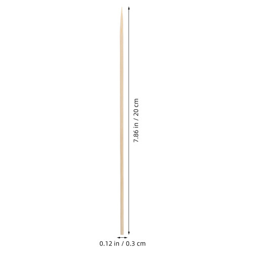 200Ud Brochetas De Bambú Beige Para Barbacoas Aperitivos Y 1