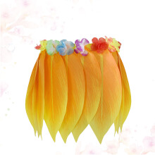 Hawaii Grass Skirt Orange, Kreativer Blätter Rock Für Auftritt