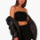 Bra Wrap Strapless Negro Para Mujer Sin Costuras 10