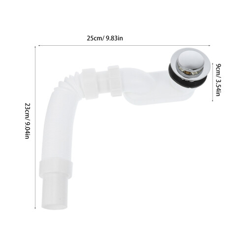 Durable Plastic Bathtub Drain Replacement Pipe for Bathroom 2