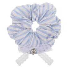Blauer Stoff Haargummi Haarschmuck Koreanisch Stil