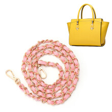 2Stk Flacher Lederriemen Pink Geflochten Taschen Ketten Zubehör