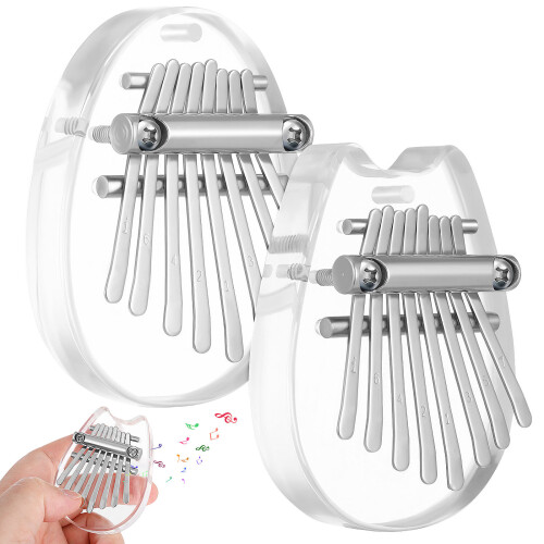2Ud Piano De Dedos Mini Acrílico Multicolor Ideal Para Edad