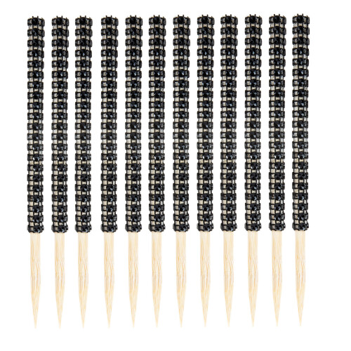 12Ud De Madera Multicolor Para Paletas Y Postres Decorativos