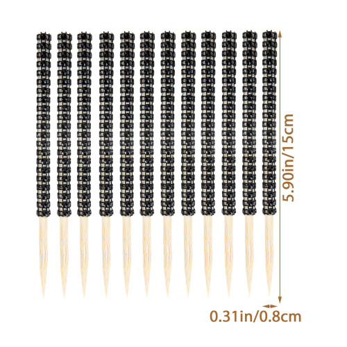 12Ud De Madera Multicolor Para Paletas Y Postres Decorativos 1