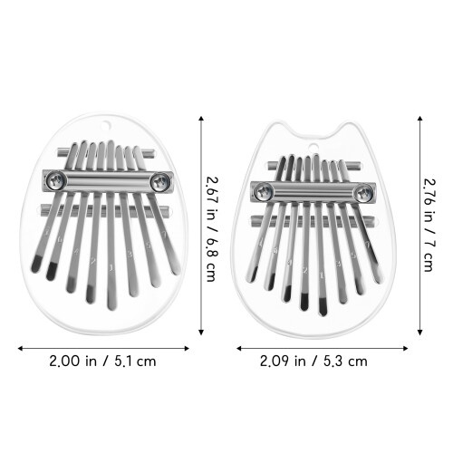 2Ud Piano De Dedos Mini Acrílico Multicolor Ideal Para Edad 1