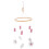 Mobile Crèche Bois Rose Fleur Pompon Décoration Douce Nursery 10