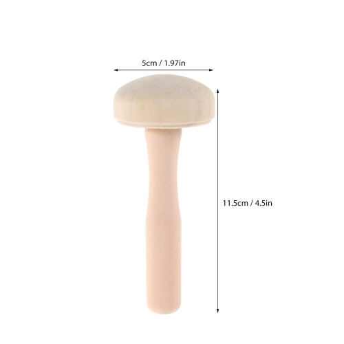 8St Houtbewerking Met Paddenstoelroller En Frame Beige 2