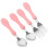 4Ud Cubiertos Infantiles Inoxidable Rosa Comida Niños 8