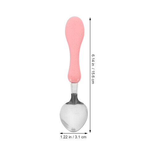 4Ud Cubiertos Infantiles Inoxidable Rosa Comida Niños 2