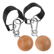 1Paar Fitness Griffbälle Holz+metall Pull-Up Grip Trainer Khaki