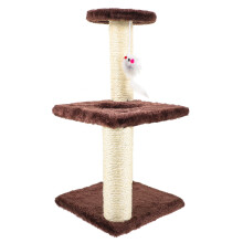 Rascador Para Vertical De Madera Y Tela Café Durable