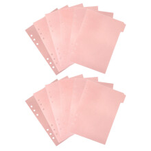 2Sets PP Trennblätter Für Notizbuch Pink, Langlebig Und Abnehmbar