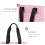 Damen Canvas Handtasche Pink Robuste Tote Für 8
