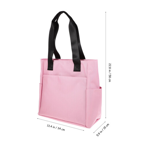 Damen Canvas Handtasche Pink Robuste Tote Für 1