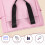 Damen Canvas Handtasche Pink Robuste Tote Für 6