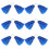 12St Compacte Blauwe Cheer Pom Poms Met Metallic Ontwerp 1