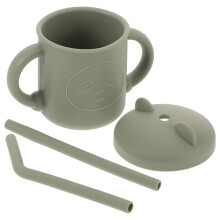 Baby Trainingsbeker Olijfgroen Met Ergonomische Handgrepen