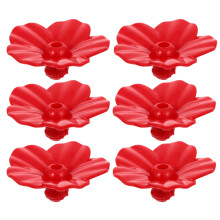 25Pièces Ornements Floraux En Plastique Rouge Pour