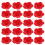 25Ud Decorativas Plásticas Rojas Para Alimentador 3
