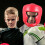 Rotes - Kopfgear Boxen Karate Wrestling Schutzhelm 9