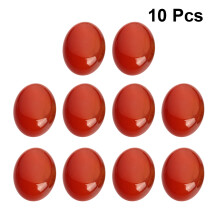 10Ud Cabujones Ovalados De Roja Para Decoración Y Joyería