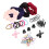 1Ensemble Barrettes Déco Tissu Plastique Facile Usage 10