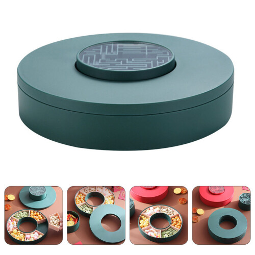 1Ud Plástica Verde Para Snacks Y Con Compartimentos 2