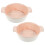 2Ud Cerámicos Rosas Con Doble Asa Para Hornear Y 1