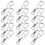 30Ud Conectores Anilla De Inoxidable Giratorio Plateado 7