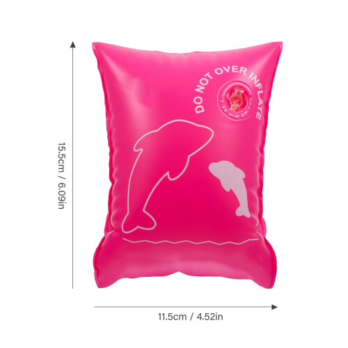 2Pièces Manchettes Gonflables Rose Confortables Aide Natation Enfants 1