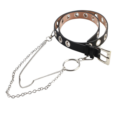 1Ud Cinturón Negro De PU Para Con
