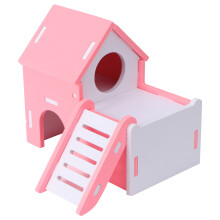 Casa Doble Para Pequeños Madera Natural Rosa