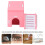Casa Doble Para Pequeños Madera Natural Rosa 11