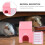 Casa Doble Para Pequeños Madera Natural Rosa 7