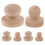 3Ud Mango Redondo De Madera Para Sellos DIY Resistentes Beige 11