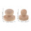 3Ud Mango Redondo De Madera Para Sellos DIY Resistentes Beige 3