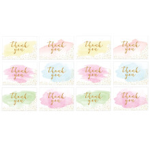 12Ud Tarjetas De Invitación Y Agradecimiento Papel Con
