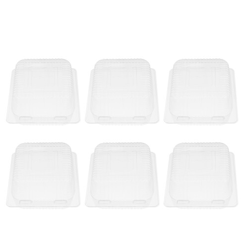 100Pz Scatole PVC Trasparenti Per Pane Dolci Cake Box Per Feste
