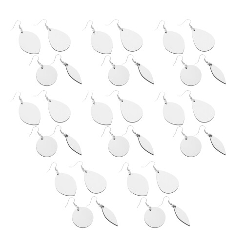 32Set Sublimazione Bianco Kit in Mdf E Per Gioielli DIY