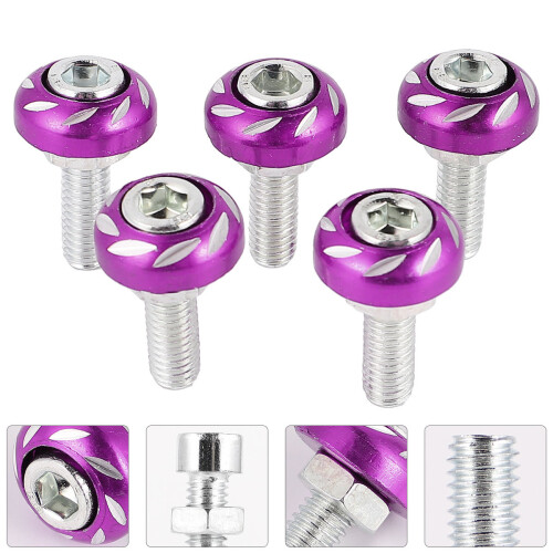 20Ud Tornillos Para Matrícula Aluminio Resistente Color 1