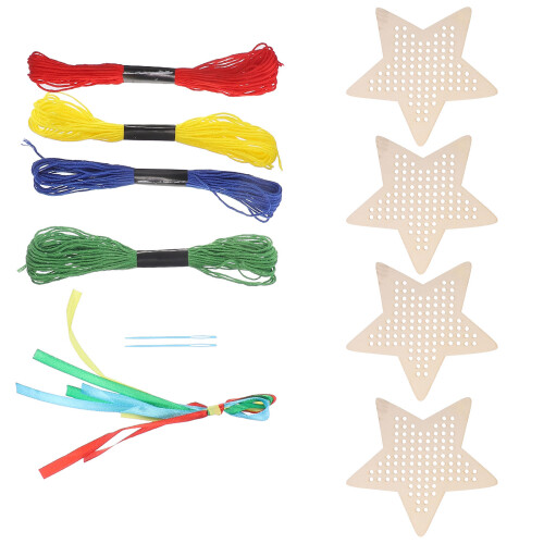 1Ensemble Marque-Page Broderie Bois , DIY Décoratif