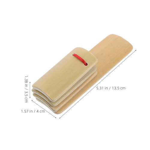 4Pièces Instruments Percussion Enfants Kuaiban Bois Beige Performance 1